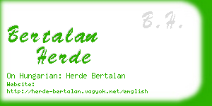 bertalan herde business card